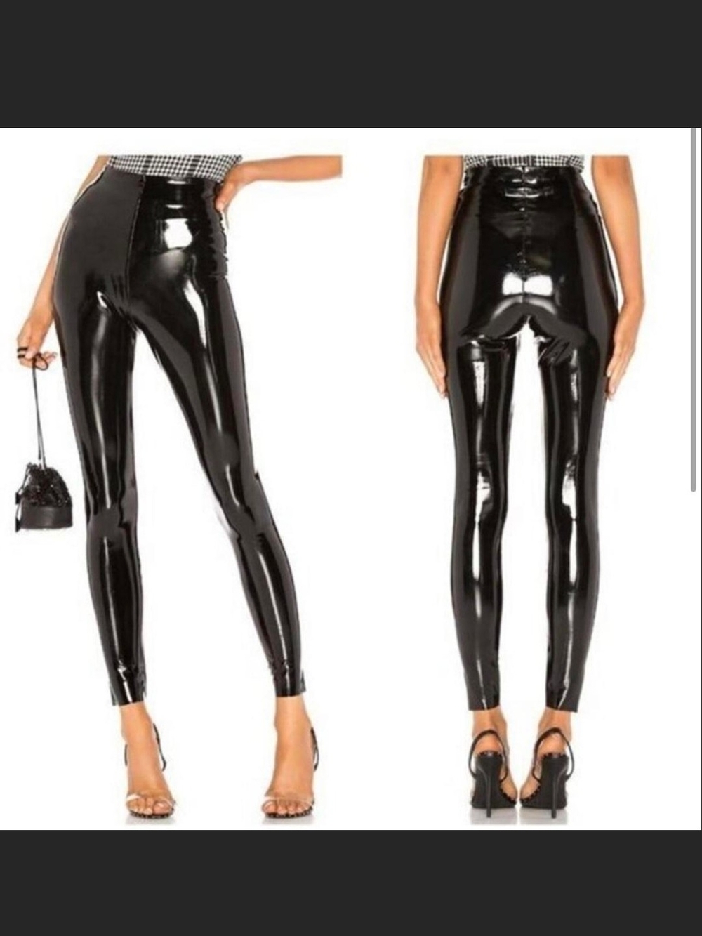 Commando Black Patent High-Waist Leggings